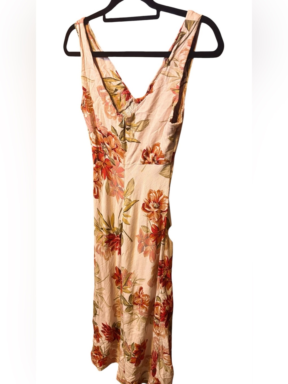 Anthropologie Paper Heart Floral Maxi Dress Blush Pink Cottagecore XS - Picture 6 of 7